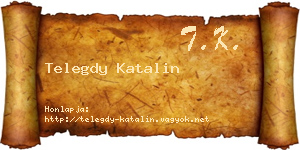 Telegdy Katalin névjegykártya